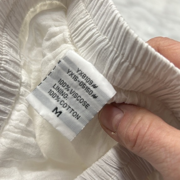 Catwalk Studio White lagenlook Bohemian Gypsy Wide Leg Flowy Pant M - Picture 8 of 9